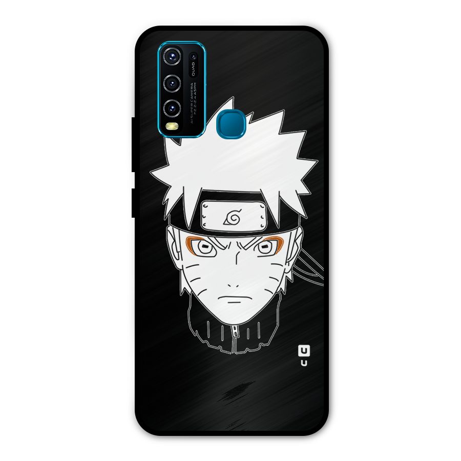 Naruto Black and White Art Metal Back Case for Vivo Y50
