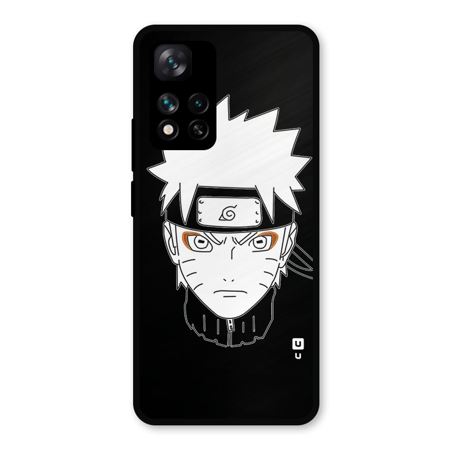 Naruto Black and White Art Metal Back Case for Xiaomi 11i Hypercharge 5G