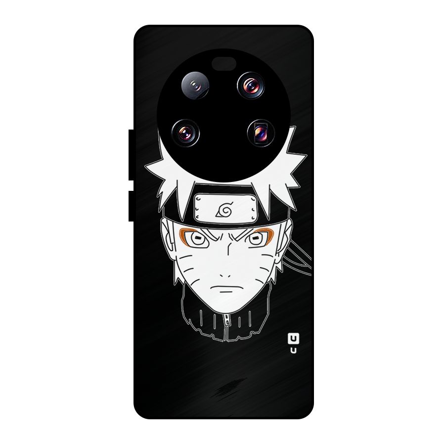 Naruto Black and White Art Metal Back Case for Xiaomi 13 Ultra