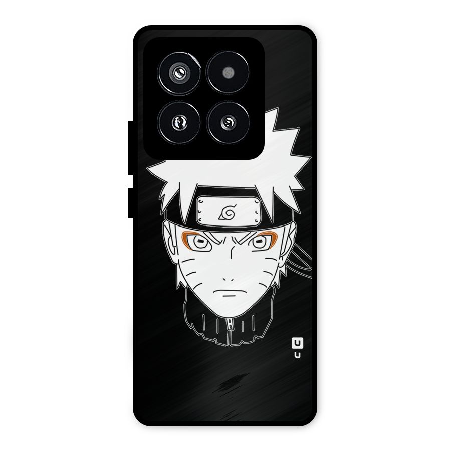 Naruto Black and White Art Metal Back Case for Xiaomi 14 Pro