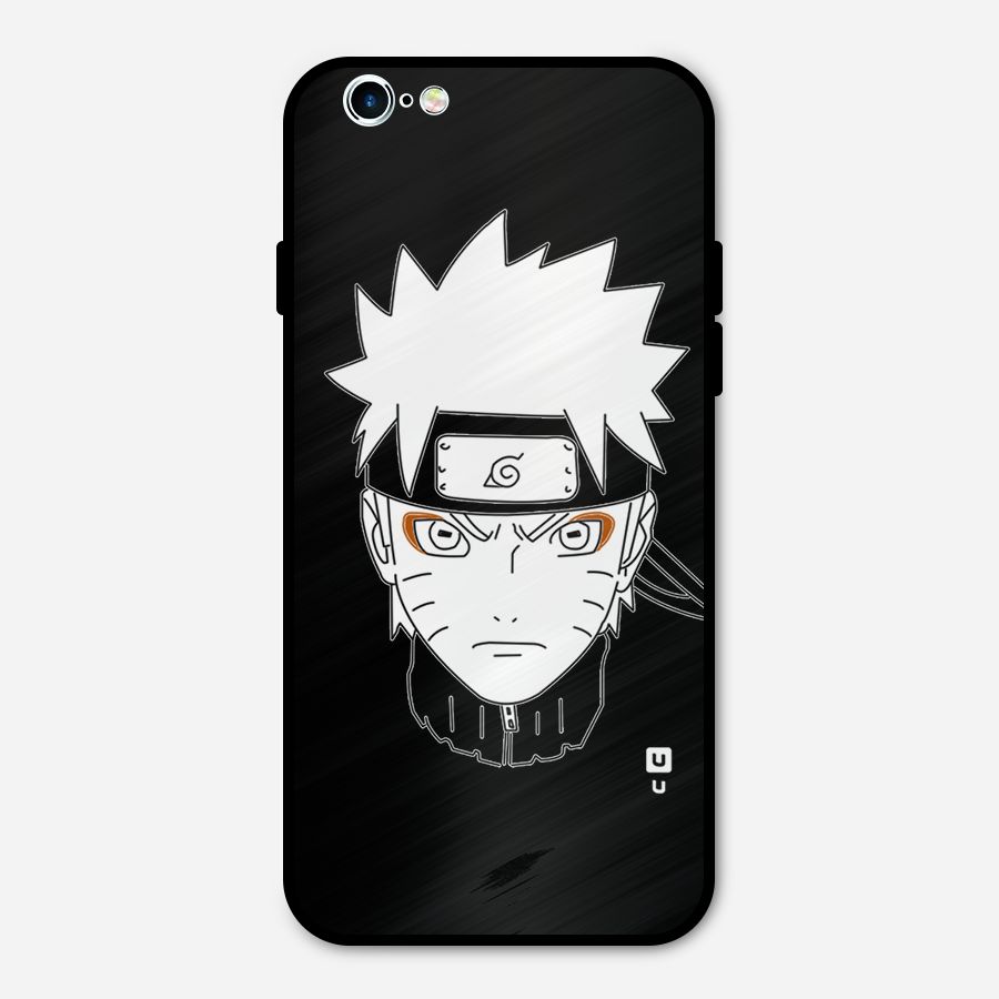 Naruto Black and White Art Metal Back Case for iPhone 6 6s