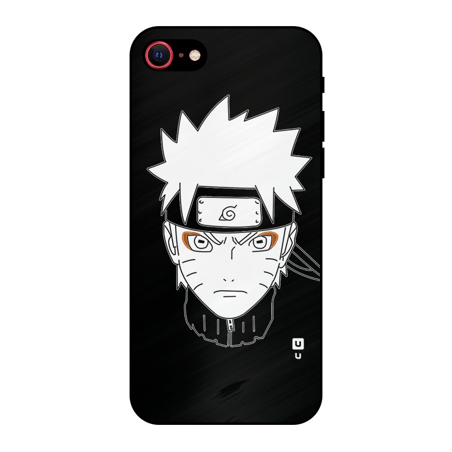 Naruto Black and White Art Metal Back Case for iPhone 7