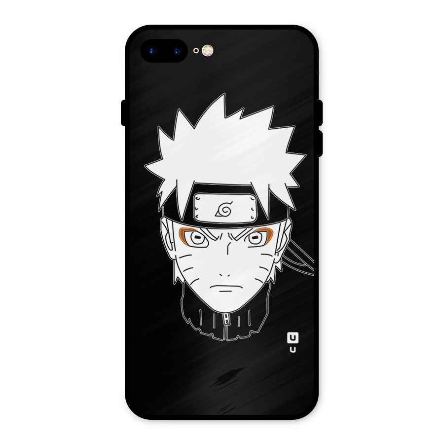 Naruto Black and White Art Metal Back Case for iPhone 7 Plus