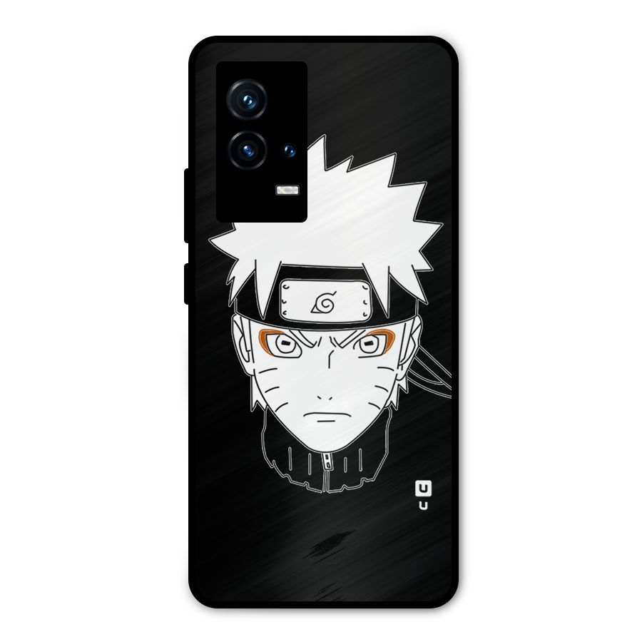 Naruto Black and White Art Metal Back Case for iQOO 9 5G