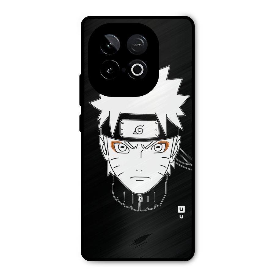 Naruto Black and White Art Metal Back Case for iQOO Neo 10