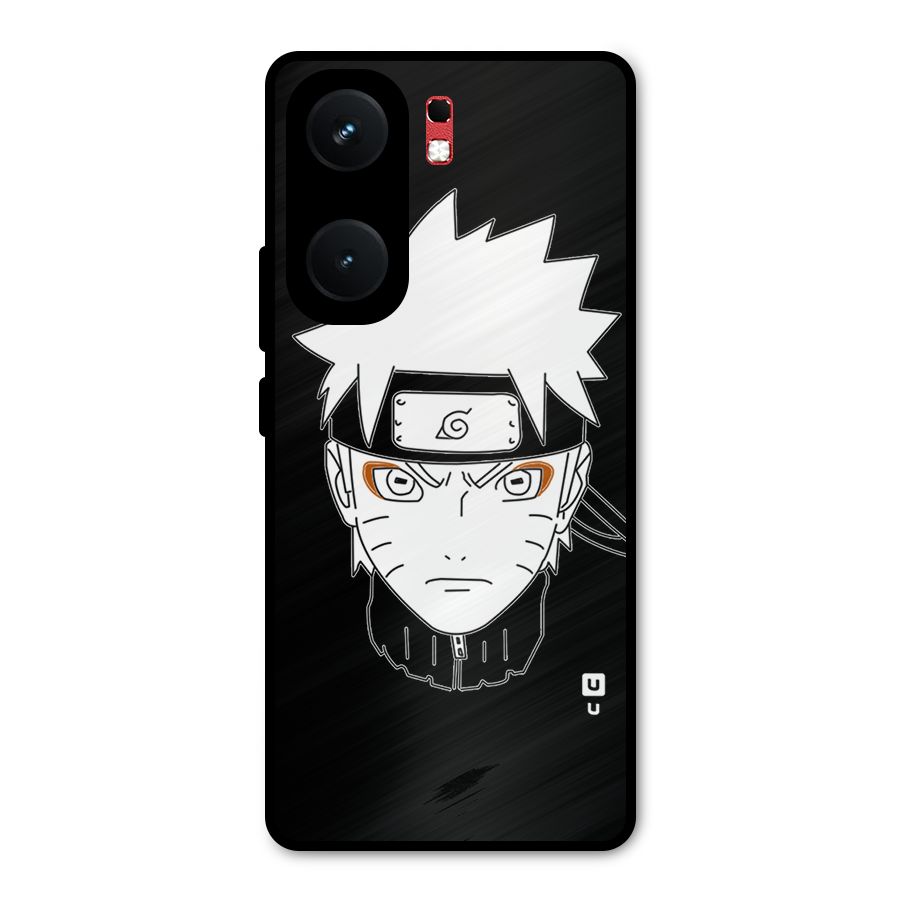 Naruto Black and White Art Metal Back Case for iQOO Neo 9 Pro
