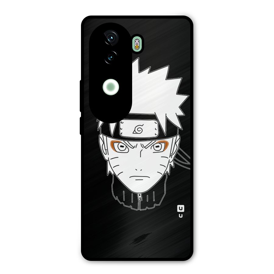 Naruto Black and White Art Metal Back Case for iQOO Z9s