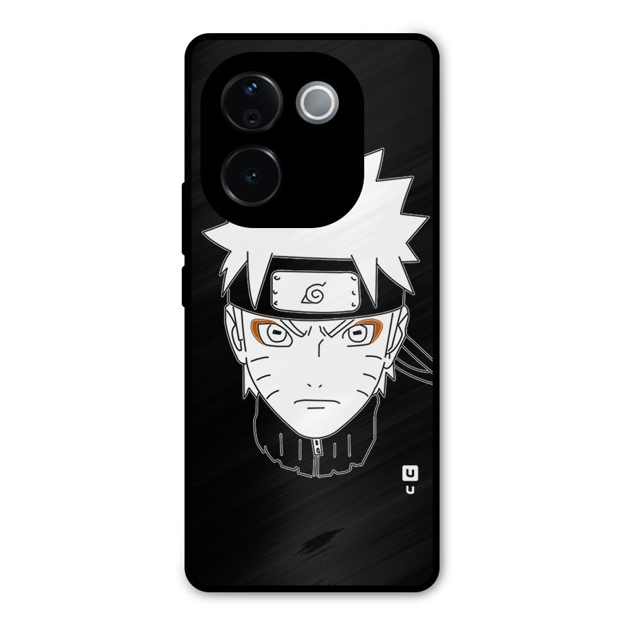 Naruto Black and White Art Metal Back Case for iQOO Z9s Pro