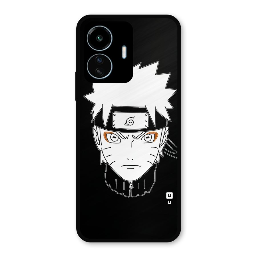 Naruto Black and White Art Metal Back Case for vivo iQOO Z6 Lite 5G