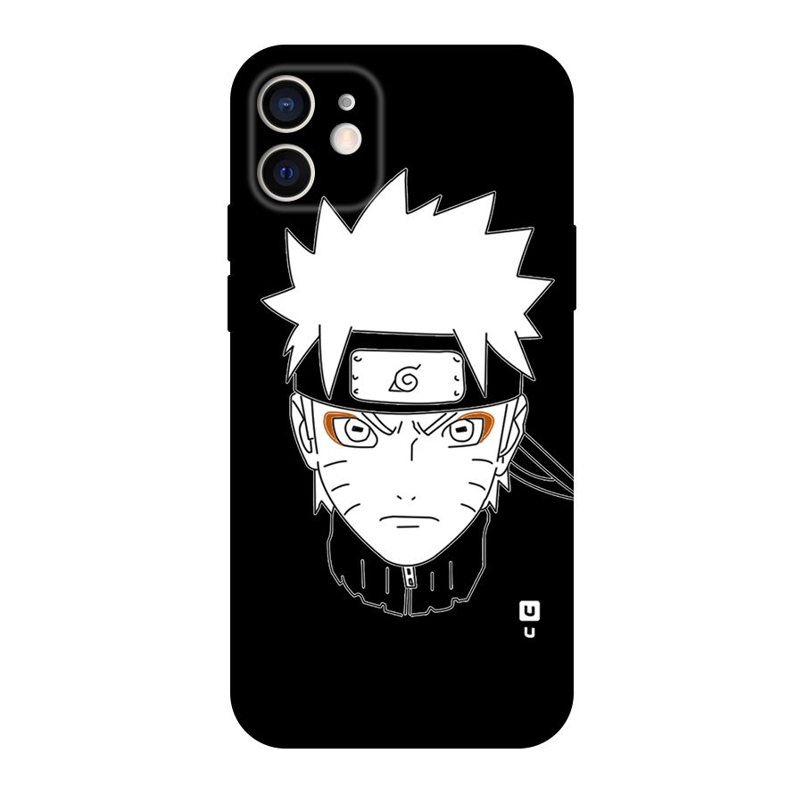 Naruto Black and White Art Original Polycarbonate Back Case for iPhone 12