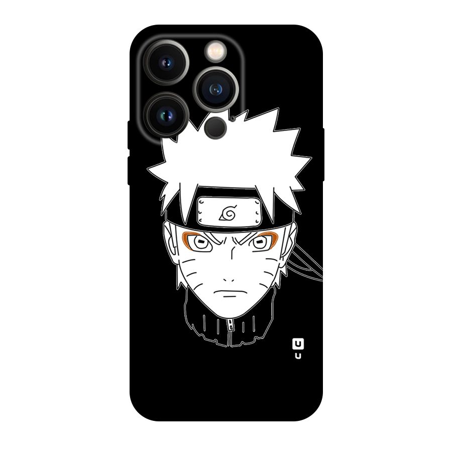 Naruto Black and White Art Original Polycarbonate Back Case for iPhone 14 Pro