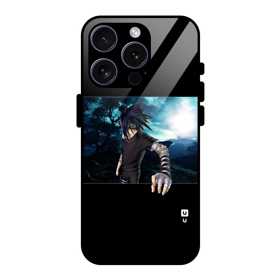 Naruto Cool Anime Night Glass Back Case for iPhone 15 Pro