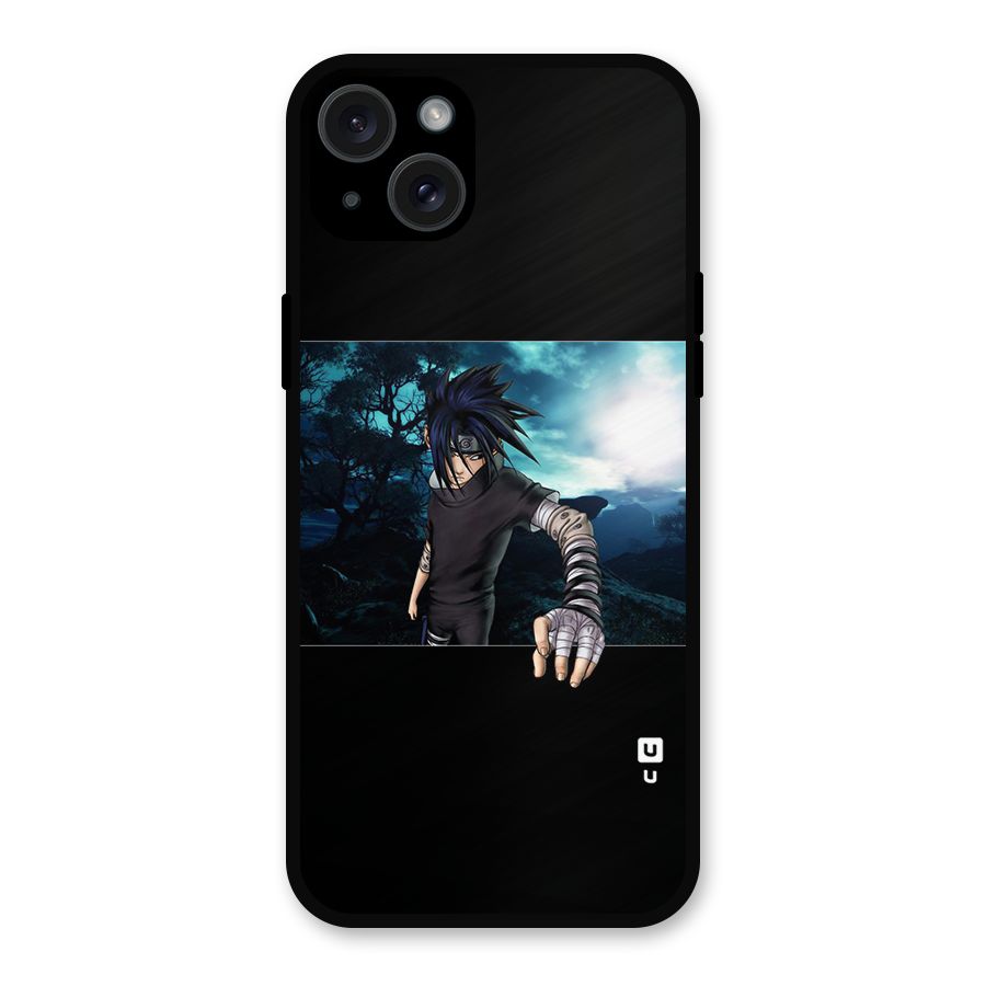 Naruto Cool Anime Night Metal Back Case for iPhone 15 Plus