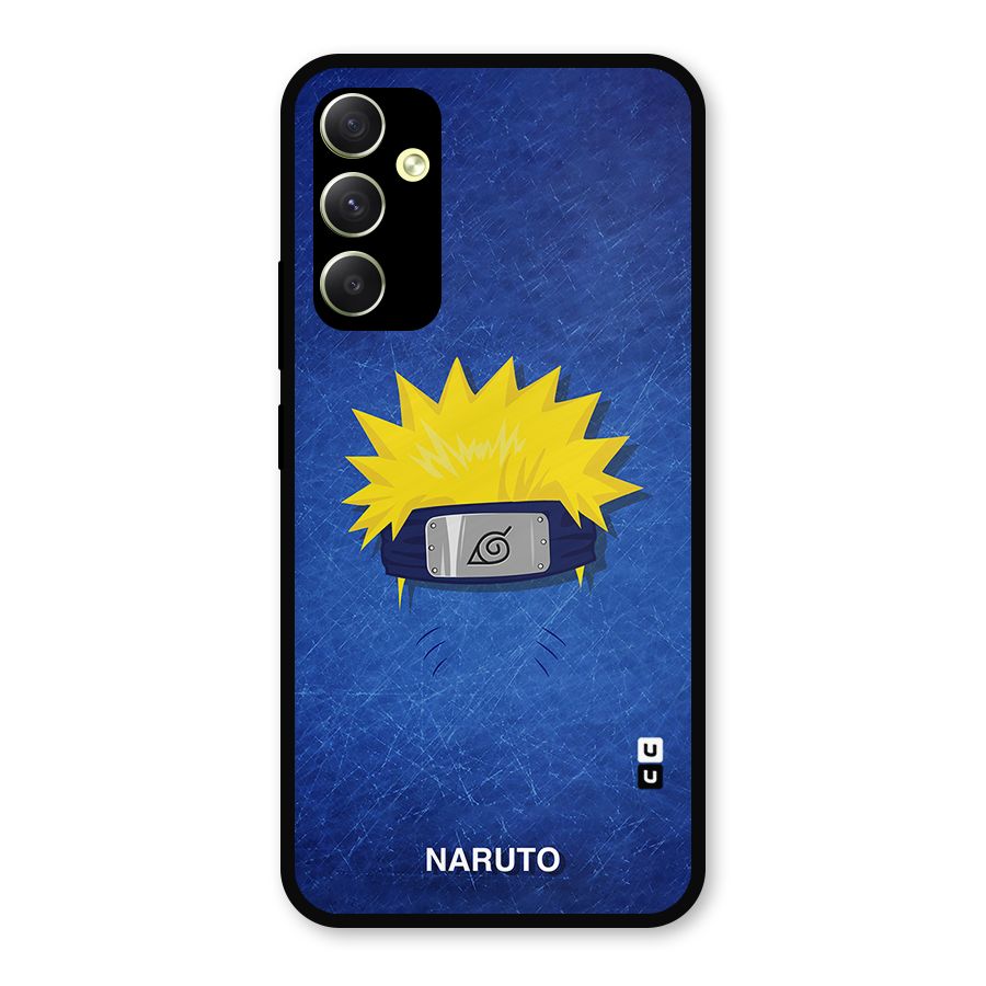 Naruto Headband Minimal Metal Back Case for Galaxy A34