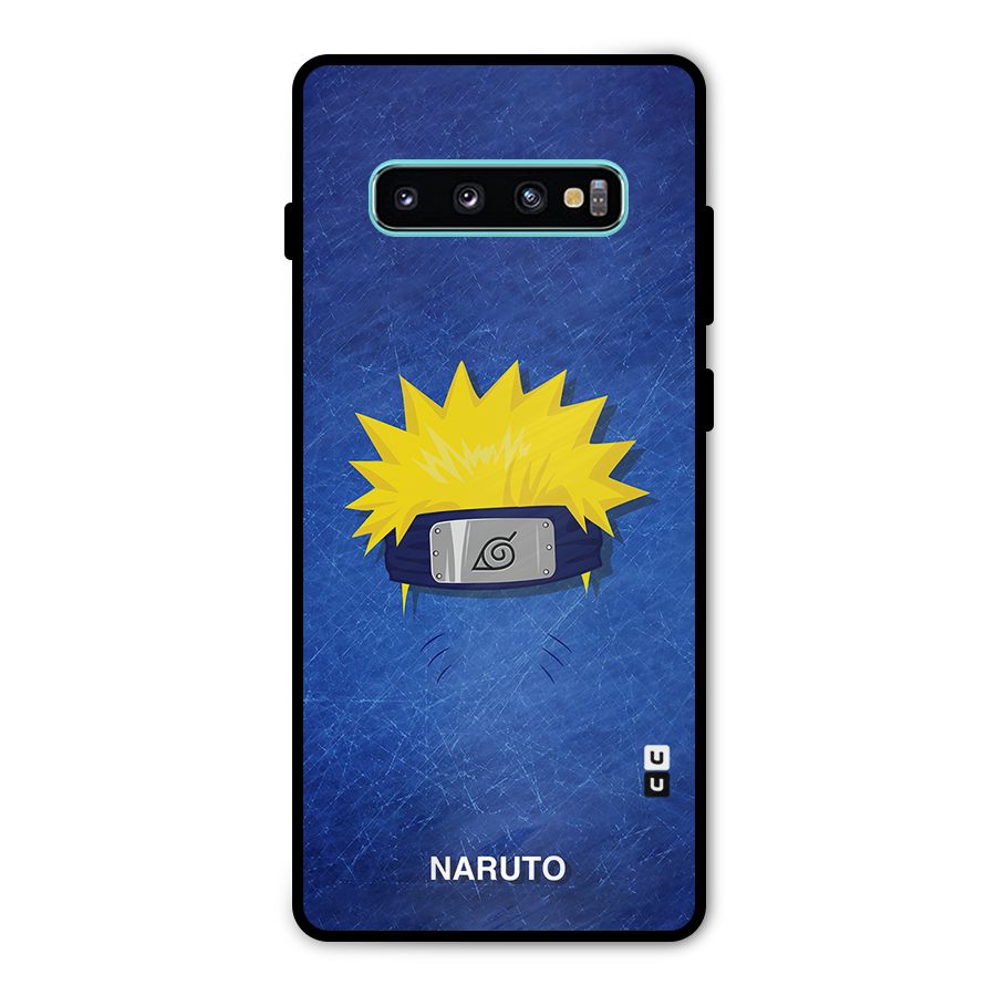 Naruto Headband Minimal Metal Back Case for Galaxy S10 Plus