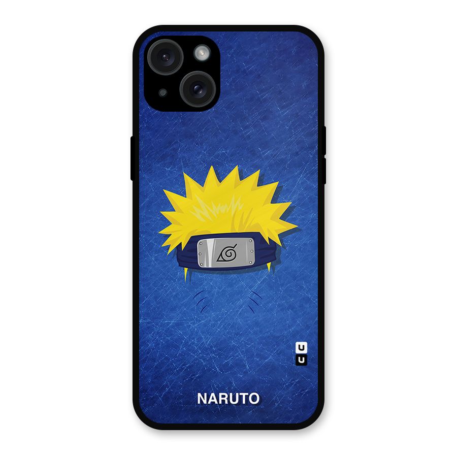 Naruto Headband Minimal Metal Back Case for iPhone 15 Plus