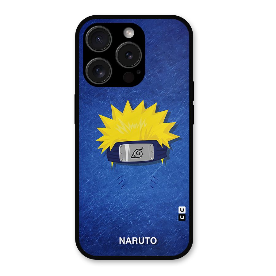 Naruto Headband Minimal Metal Back Case for iPhone 15 Pro