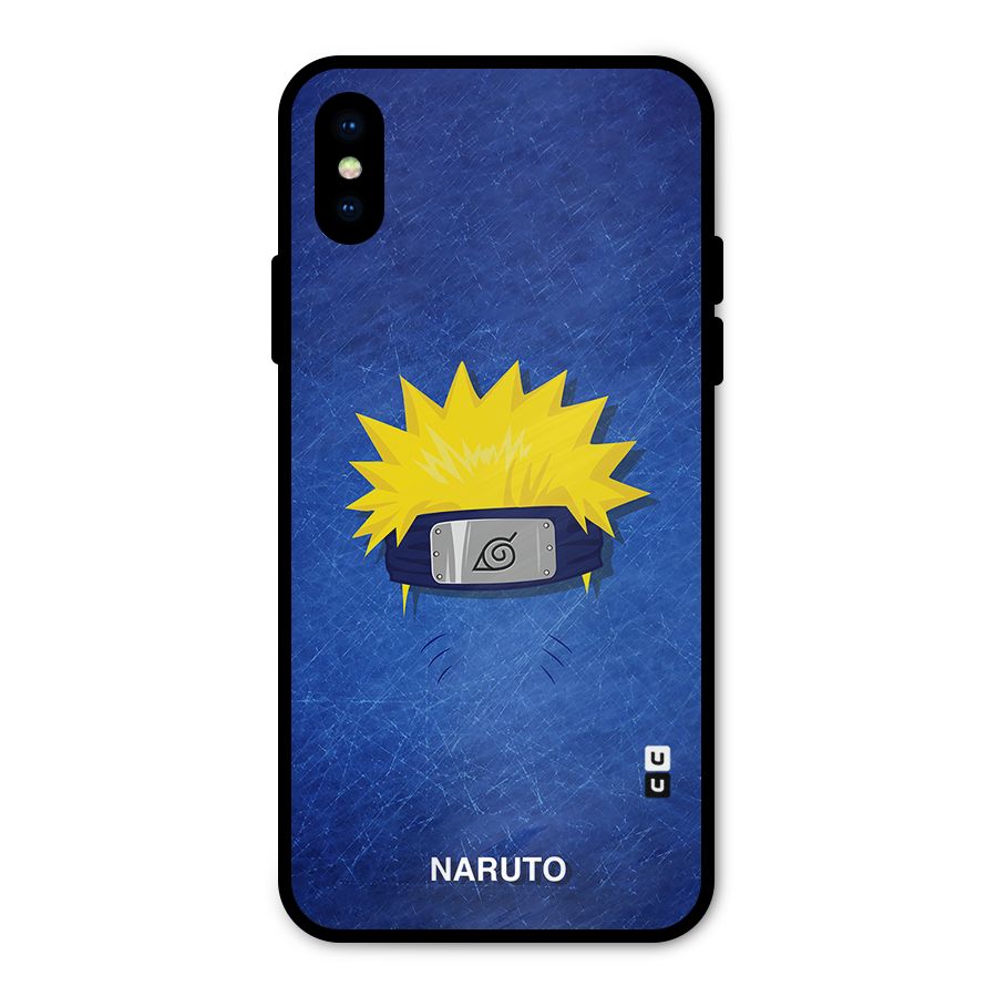Naruto Headband Minimal Metal Back Case for iPhone X