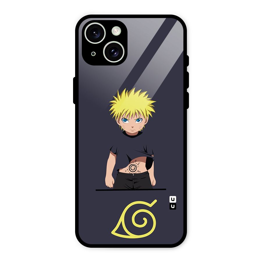 Naruto Kid Glass Back Case for iPhone 15 Plus