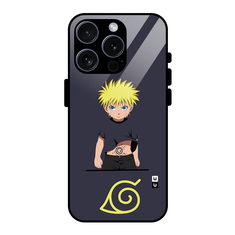 Naruto Kid Glass Back Case for iPhone 15 Pro