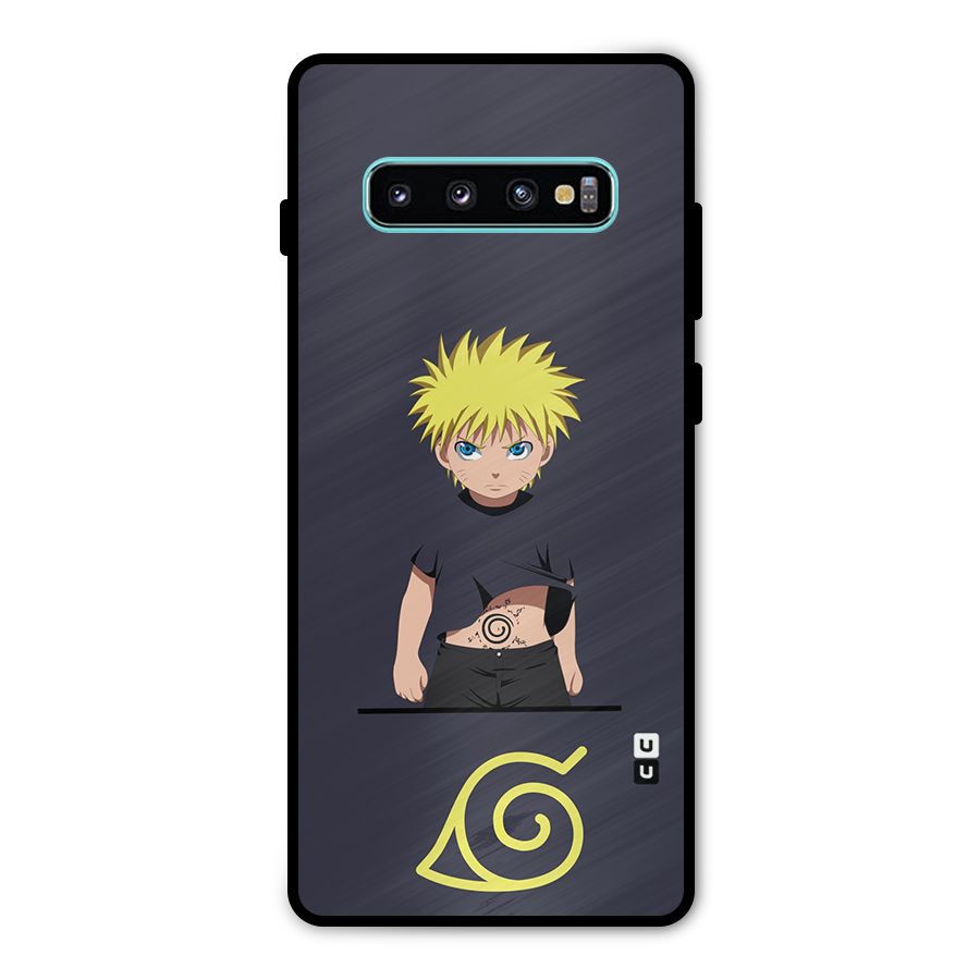 Naruto Kid Metal Back Case for Galaxy S10 Plus