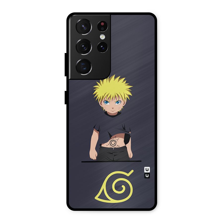 Naruto Kid Metal Back Case for Galaxy S21 Ultra 5G