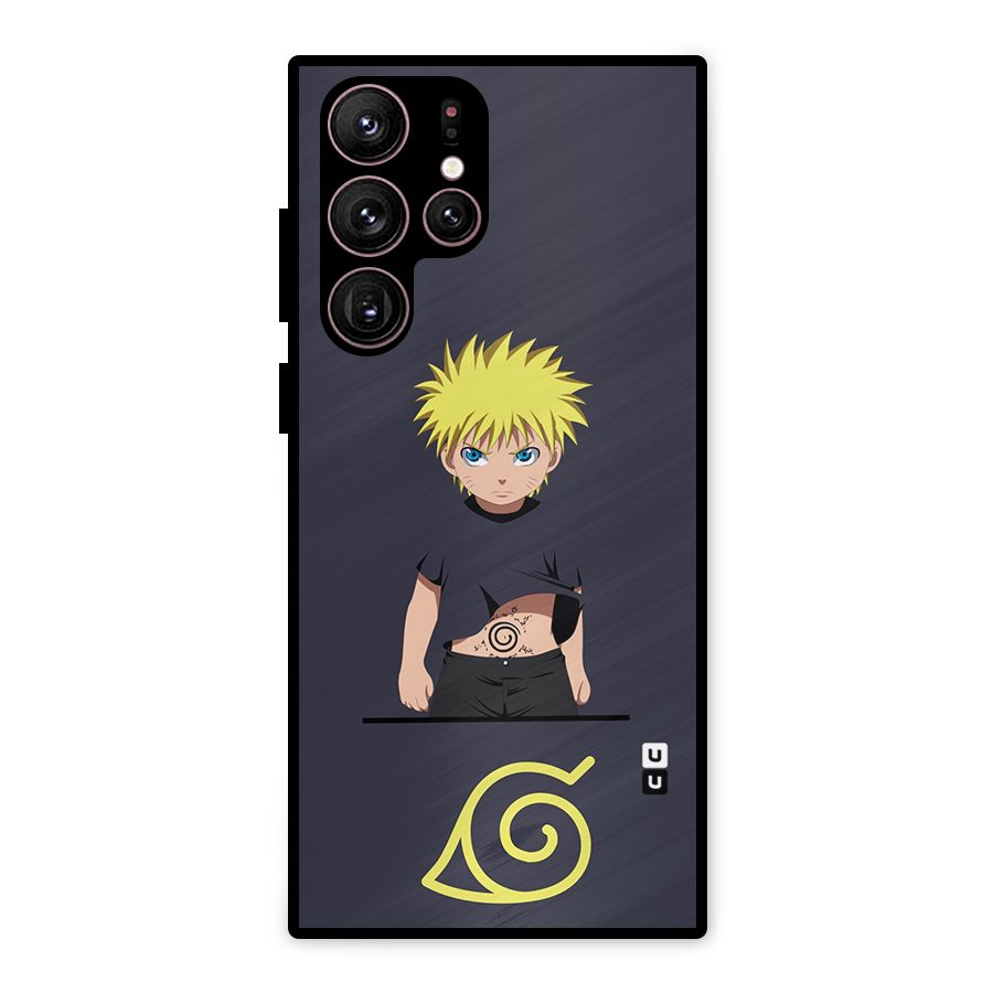 Naruto Kid Metal Back Case for Galaxy S22 Ultra 5G