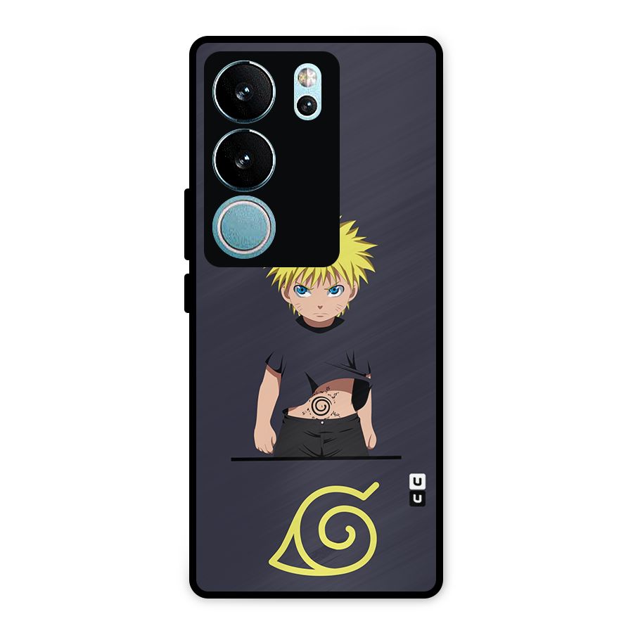 Naruto Kid Metal Back Case for Vivo V29 Pro