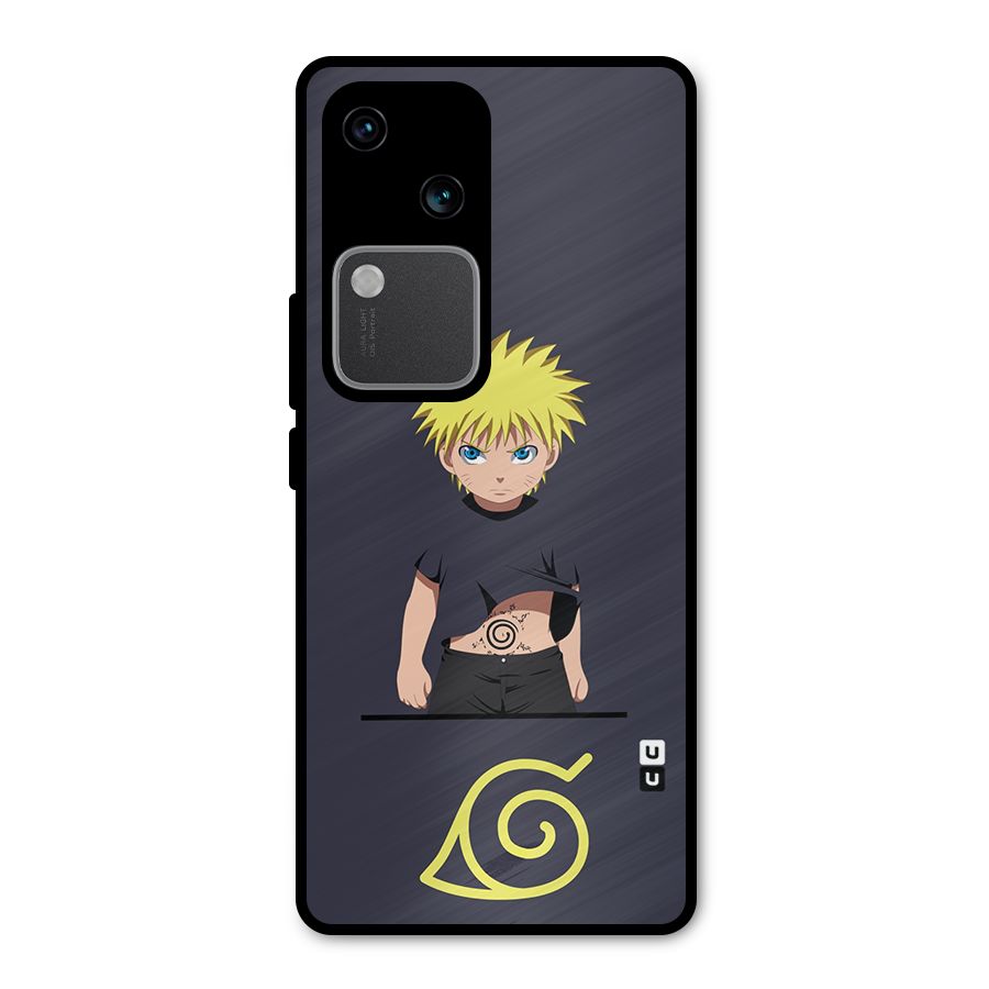 Naruto Kid Metal Back Case for Vivo V30 Pro