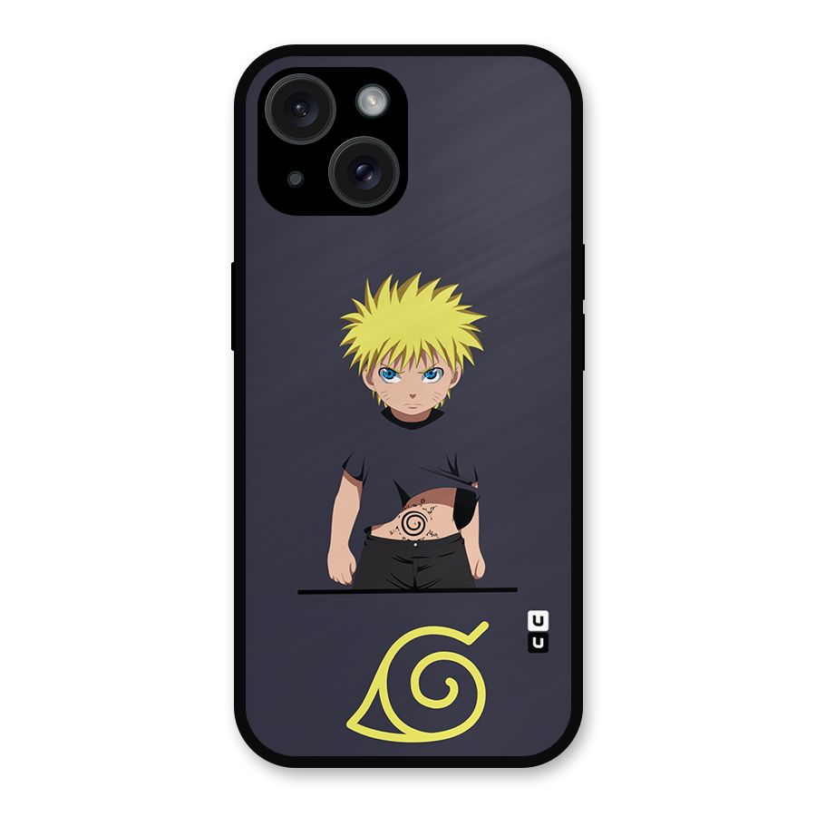 Naruto Kid Metal Back Case for iPhone 15