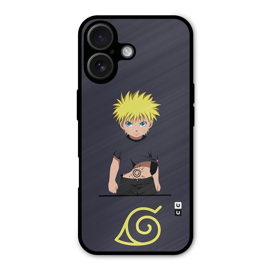 Naruto Kid Metal Back Case for iPhone 16
