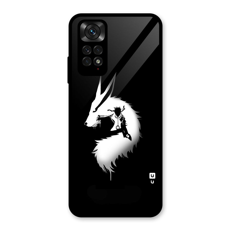 Naruto Kurama Mode Glass Back Case for Redmi Note 11S