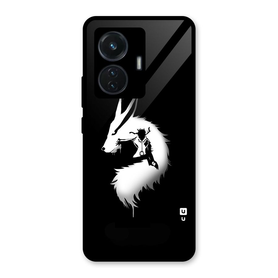Naruto Kurama Mode Glass Back Case for Vivo T1 44W