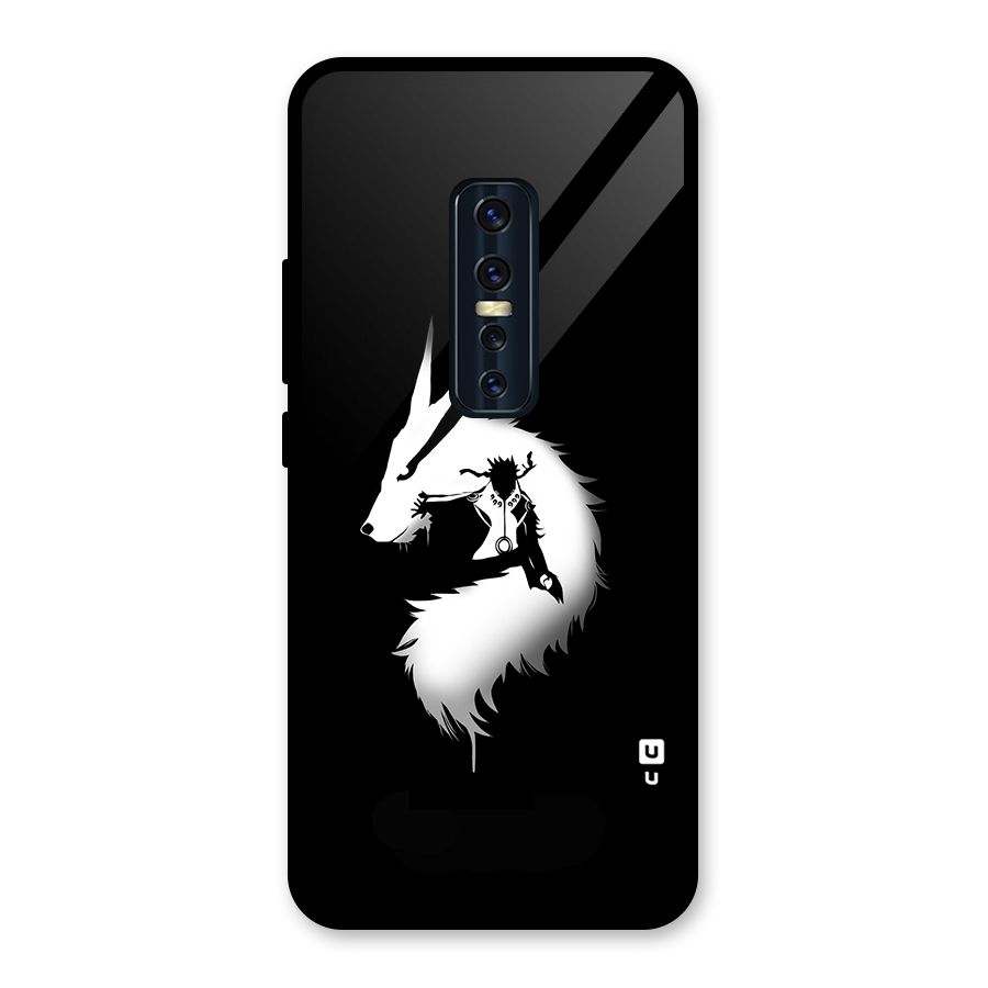 Naruto Kurama Mode Glass Back Case for Vivo V17 Pro
