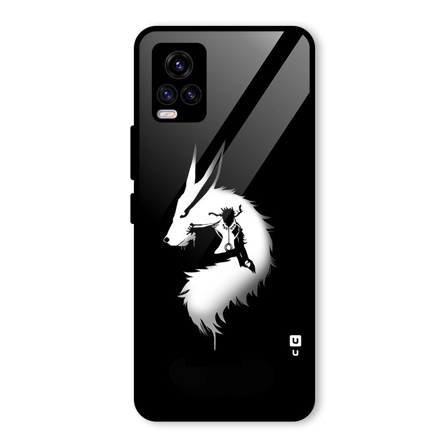 Naruto Kurama Mode Glass Back Case for Vivo V20 2021