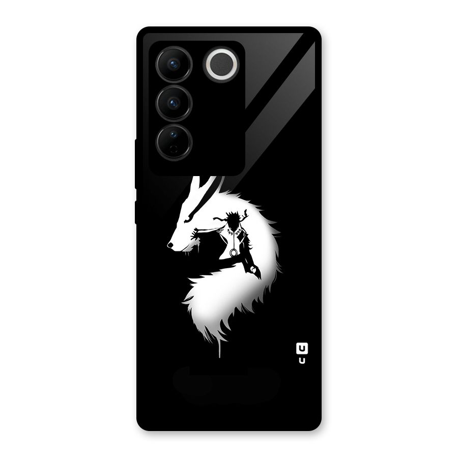 Naruto Kurama Mode Glass Back Case for Vivo V27