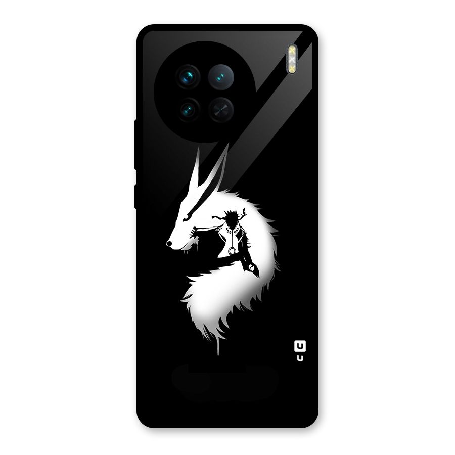 Naruto Kurama Mode Glass Back Case for Vivo X90