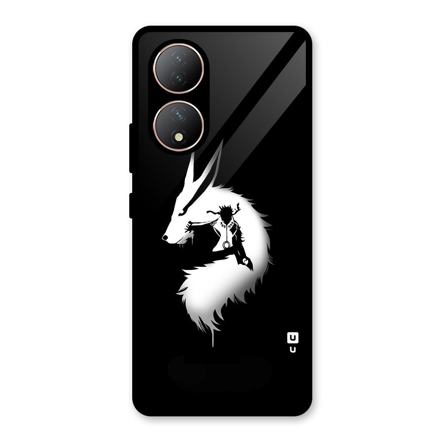 Naruto Kurama Mode Glass Back Case for Vivo Y100A