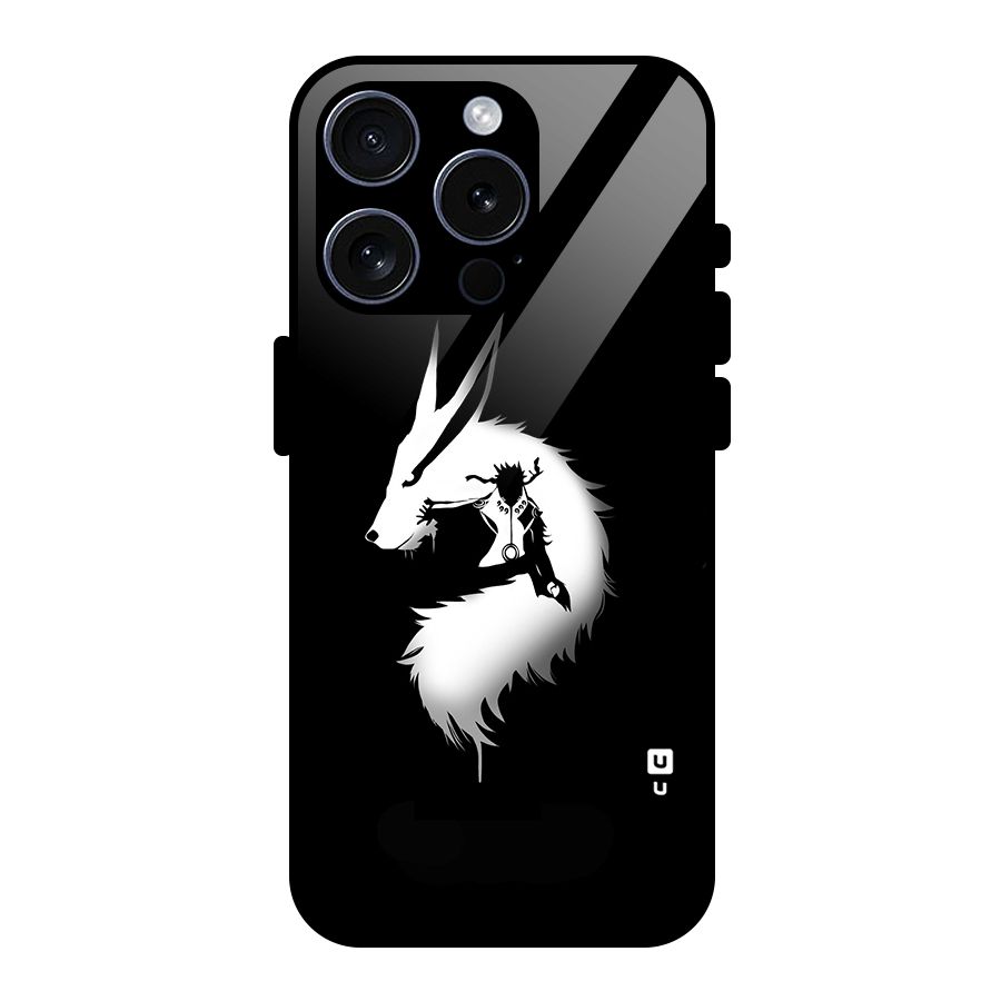 Naruto Kurama Mode Glass Back Case for iPhone 15 Pro