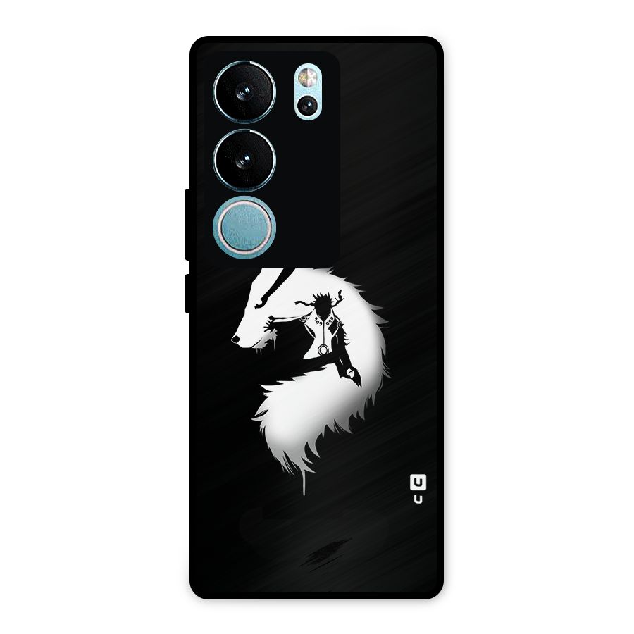 Naruto Kurama Mode Metal Back Case for Vivo V29 Pro