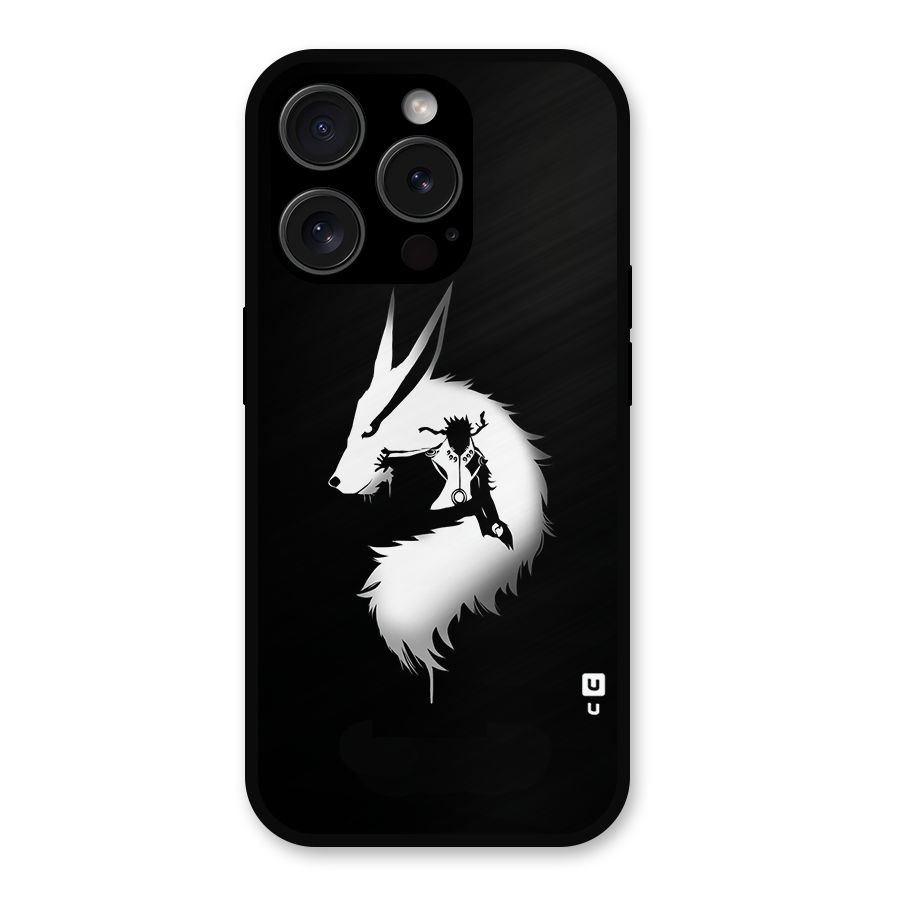 Naruto Kurama Mode Metal Back Case for iPhone 15 Pro