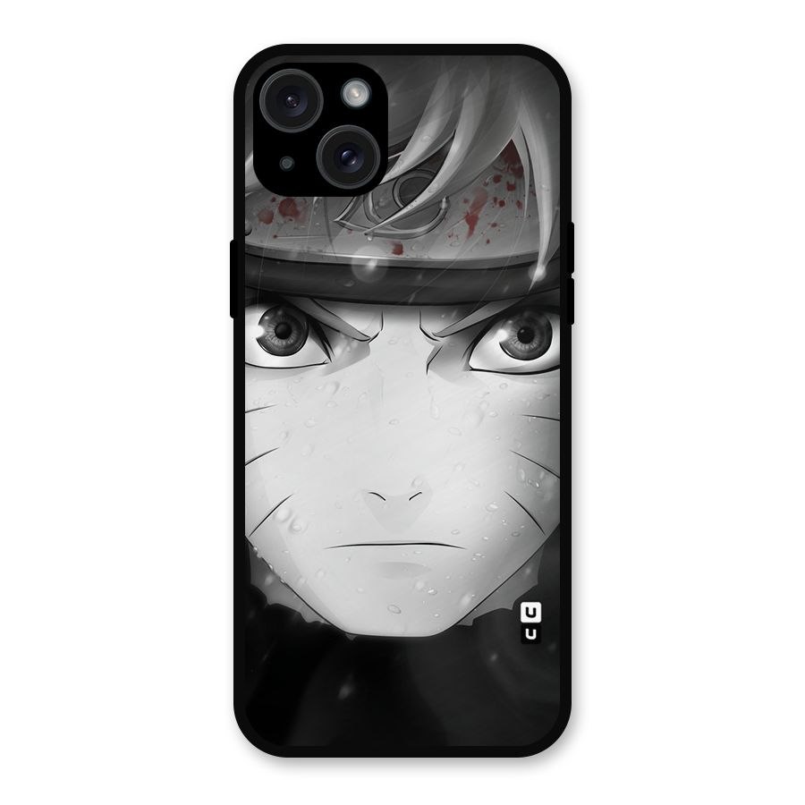 Naruto Monochrome Metal Back Case for iPhone 15 Plus