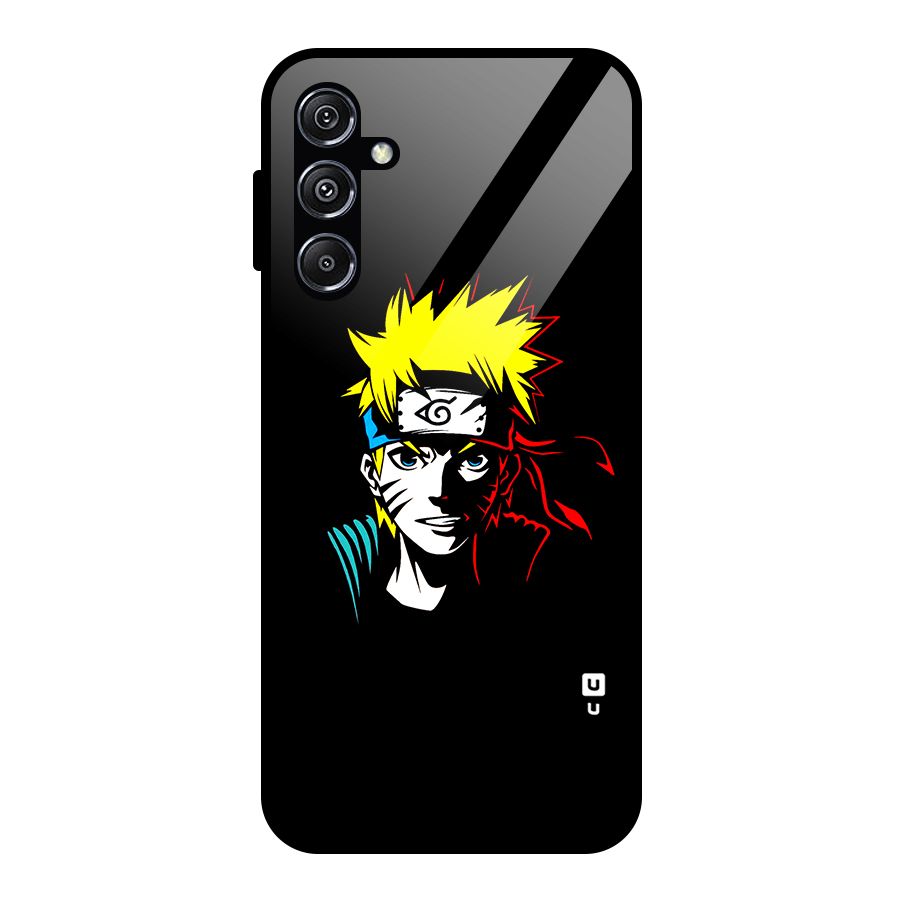 Naruto Pen Sketch Art Glass Back Case for Galaxy M34 5G