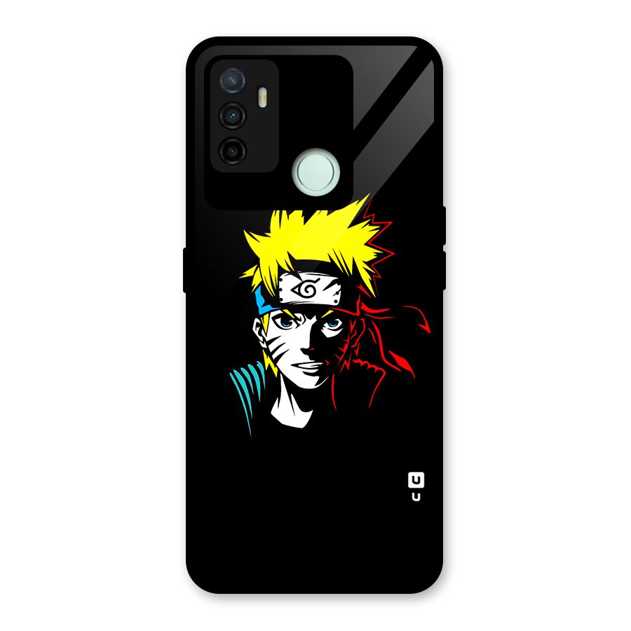 Naruto Pen Sketch Art Glass Back Case for Oppo A53