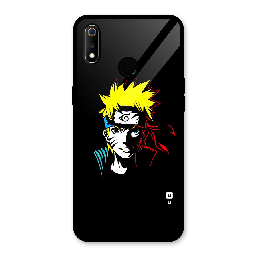 Naruto Pen Sketch Art Glass Back Case for Realme 3i