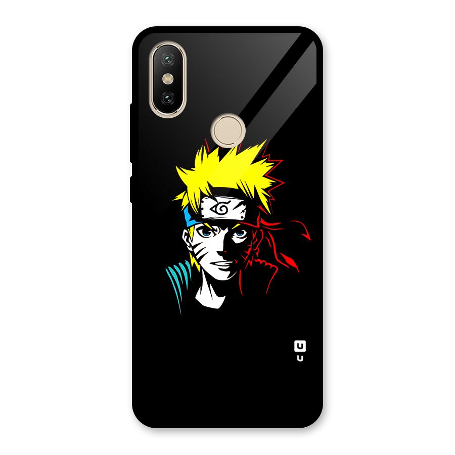 Naruto Pen Sketch Art Glass Back Case for Redmi A1