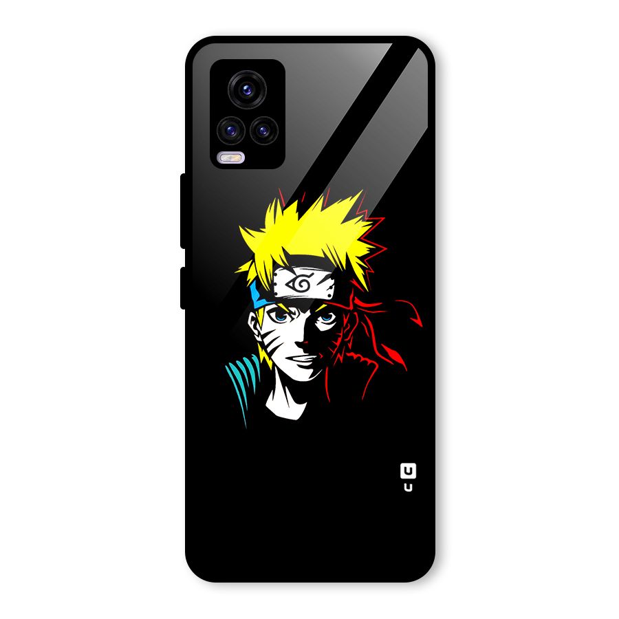 Naruto Pen Sketch Art Glass Back Case for Vivo V20 2021
