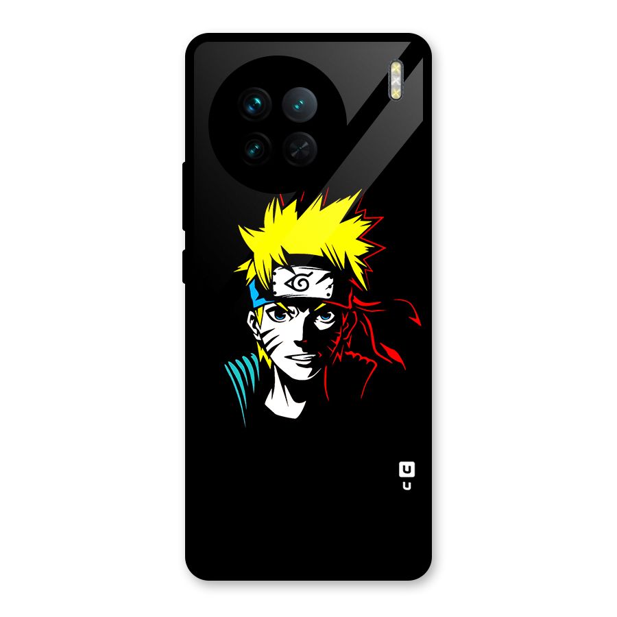 Naruto Pen Sketch Art Glass Back Case for Vivo X90