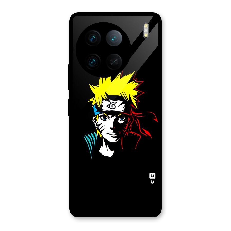 Naruto Pen Sketch Art Glass Back Case for Vivo X90 Pro