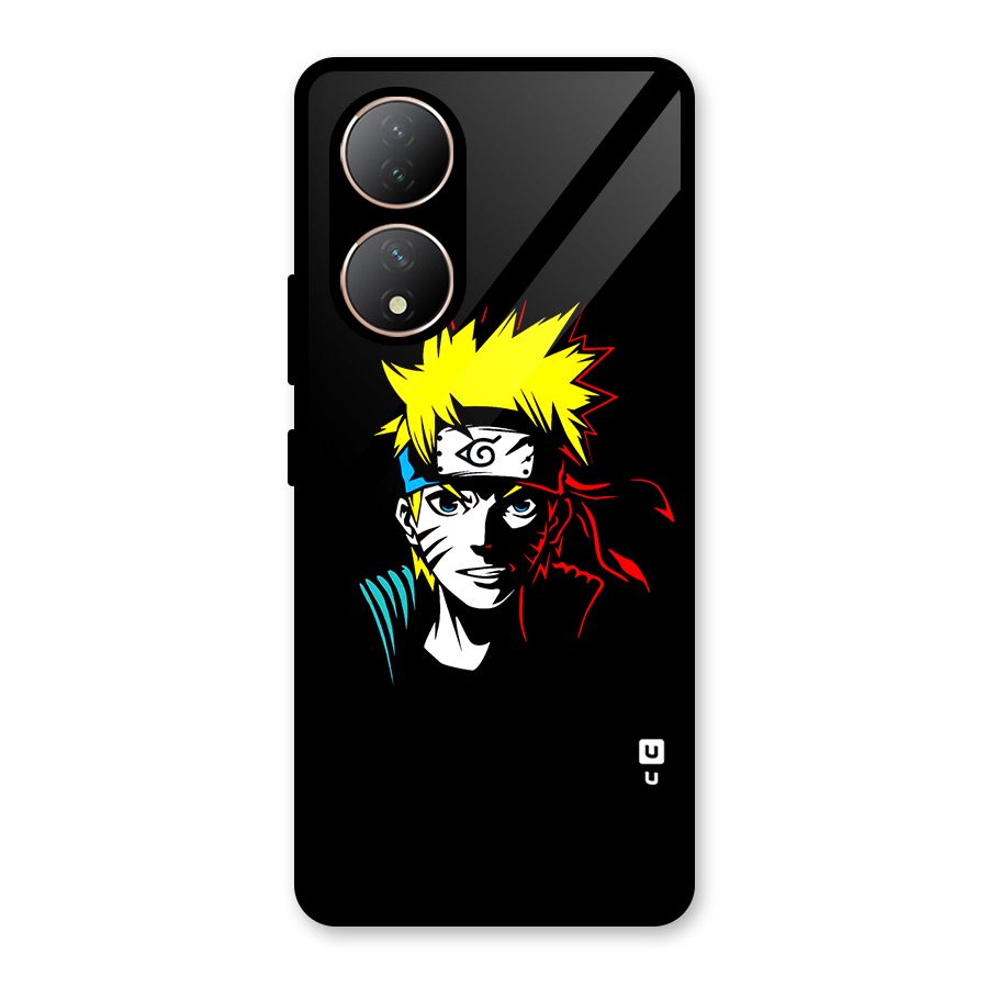 Naruto Pen Sketch Art Glass Back Case for Vivo Y100A